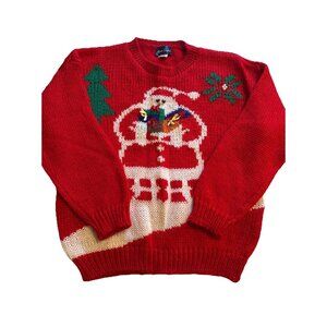 Allison Smith II Red Plus Holiday Sweater Size 20W Beaded